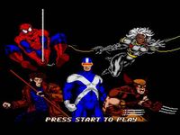 une photo d'Ã©cran de Spider-Man and the X-Men sur Sega Megadrive